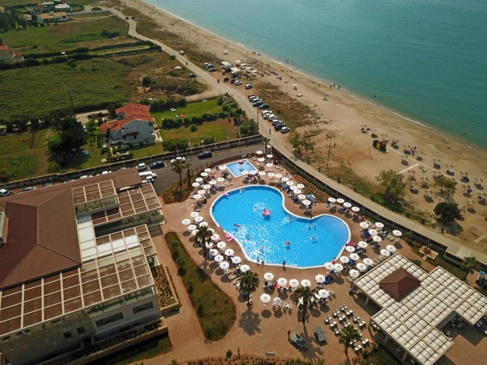 Almyros Beach Альмирос-Бич Экстерьер фото Aerial view of the beach